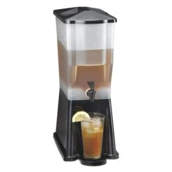 TableCraft 353DP 3 Gallon Single Black Slimline Beverage Dispenser