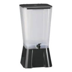 TableCraft 1053 Black & White 5 Gallon Plastic Beverage Dispenser