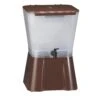 TableCraft 954 Brown & White 3 Gallon Plastic Beverage Dispenser -CARLISLE Shop 215418