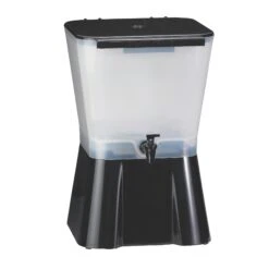 TableCraft 953 3 Gallon Black & White Plastic Beverage Dispenser