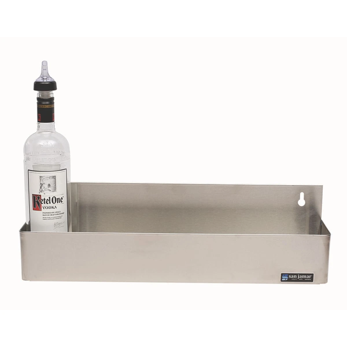 CARLISLE San Jamar® B5522 Stainless Steel 5-Bottle Single Rail Speed Rail 1 CARLISLE San Jamar® B5522 Stainless Steel 5-Bottle Single Rail Speed Rail