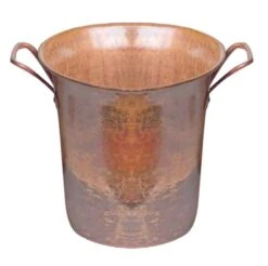 Orion Trading C16-R Rustic Copper Wine Bucket With Square Handles