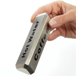 American Metalcraft TTSB3 S/S 3 Sided Hot Water / Decaf / Coffee Sign