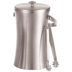 American Metalcraft ISSB8 S/S 49 Oz. Double Wall Ice Bucket With Tongs