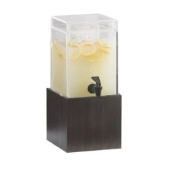 Cal-Mil 1527-1-96 1.5 Gal Squared Midnight Acrylic Beverage Dispenser