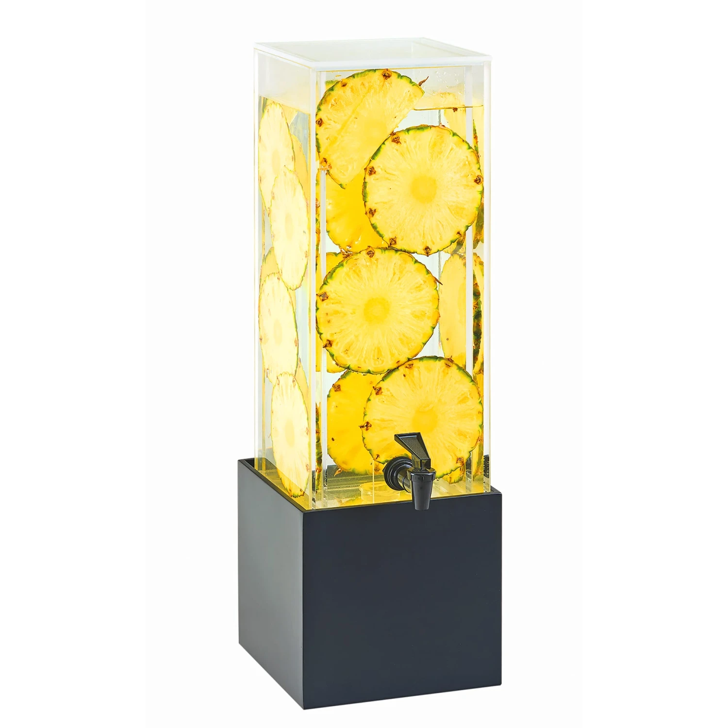 Cal-Mil 3697-3-96 Square 3-Gallon Beverage Dispenser W/ Midnight Base 1 Cal-Mil 3697-3-96 Square 3-Gallon Beverage Dispenser W/ Midnight Base