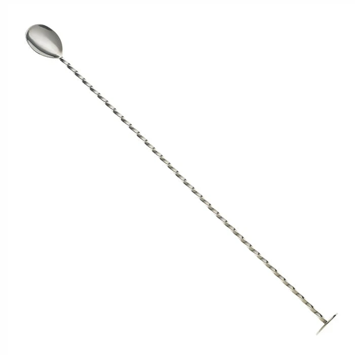 Mercer Culinary M37019 15.75" Flat-Top End Bar Spoon With Muddler 1 Mercer Culinary M37019 15.75" Flat-Top End Bar Spoon With Muddler