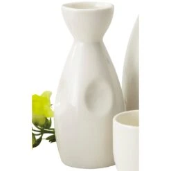 G.E.T. NC-4001-W White Porcelain 6 Oz. Sake Bottle - 12 / CS