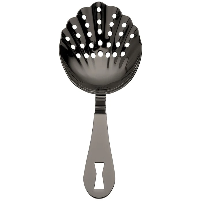 Mercer Culinary M37029BK Gun Metal Black 7" Julep Strainer 1 Mercer Culinary M37029BK Gun Metal Black 7" Julep Strainer
