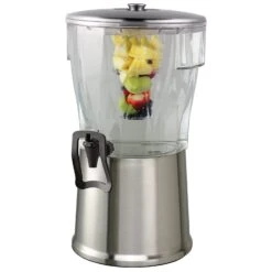 Service Ideas CBDRT5SSHF Brushed Hands-Free Round 5 Gallon Dispenser