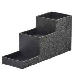 Cal-Mil 3665-13 Black 3-Tier ABS Bottle Riser