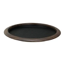 Service Ideas TR1412RIDW Dark Wood Natural Elements 14" Beverage Tray