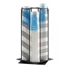 Cal-Mil 4104-13 Portland Black Cup/Lid Dispenser Organizer