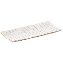 Winco BTGP-21 Red/White 16" X 29" Glass Polishing Towel - Dozen