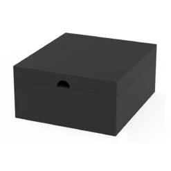 Maxim World MWSC448 Black Matte Wood Coffee Presentation Box - 4 / CS