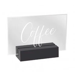 Cal-Mil 22336-1-13 Acrylic W/ Black Base 3.5" X 1" X 2.5" Coffee Sign