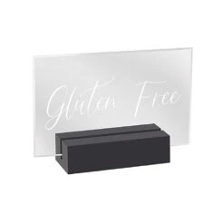 Cal-Mil 22336-4-13 Acrylic/Blck Base 3.5" X 1" X 2.5" Gluten Free Sign