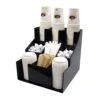 Winco CLSO-3T Black 9-Comp. 3-Tier Cup/Lid Organizer