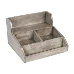 Cal-Mil 2019-110 Aspen Pine 3-Section Condiment Station
