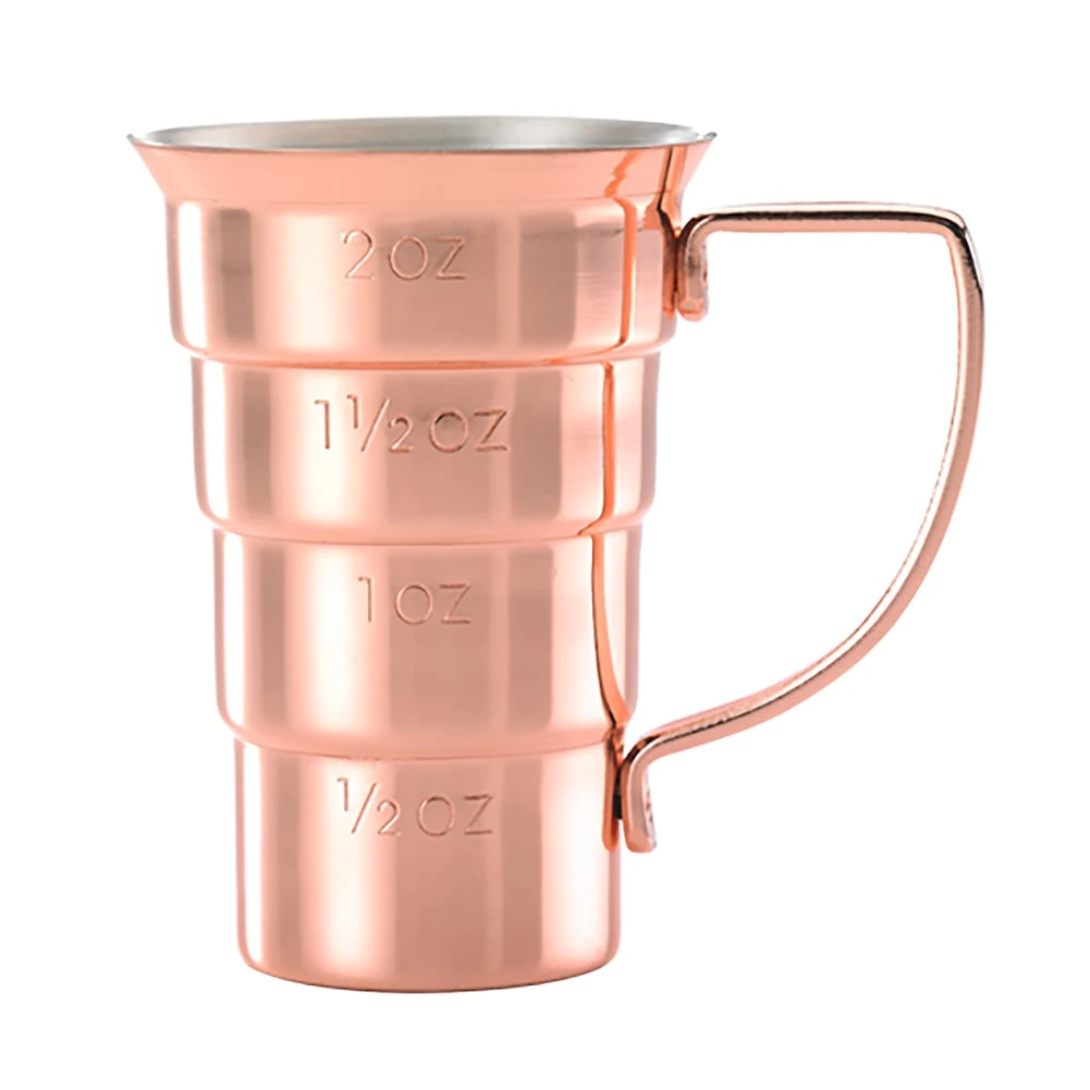 Mercer Culinary M37108CP BarflyStainless SteeL 2 Oz. Drink Jigger W/ Handle 1 Mercer Culinary M37108CP BarflyStainless SteeL 2 Oz. Drink Jigger W/ Handle