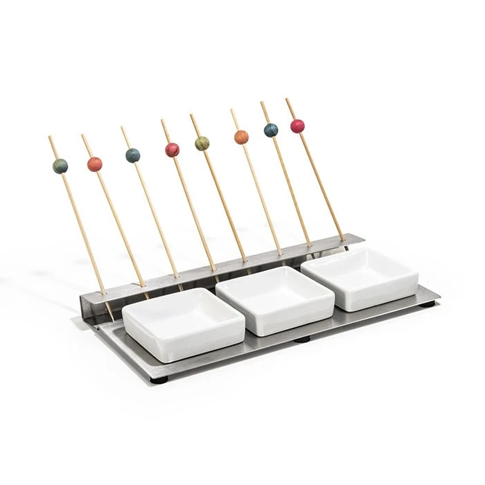 FOH DAP042BSS21 Stainless Steel Pick Display - 4 / CS 1 FOH DAP042BSS21 Stainless Steel Pick Display - 4 / CS